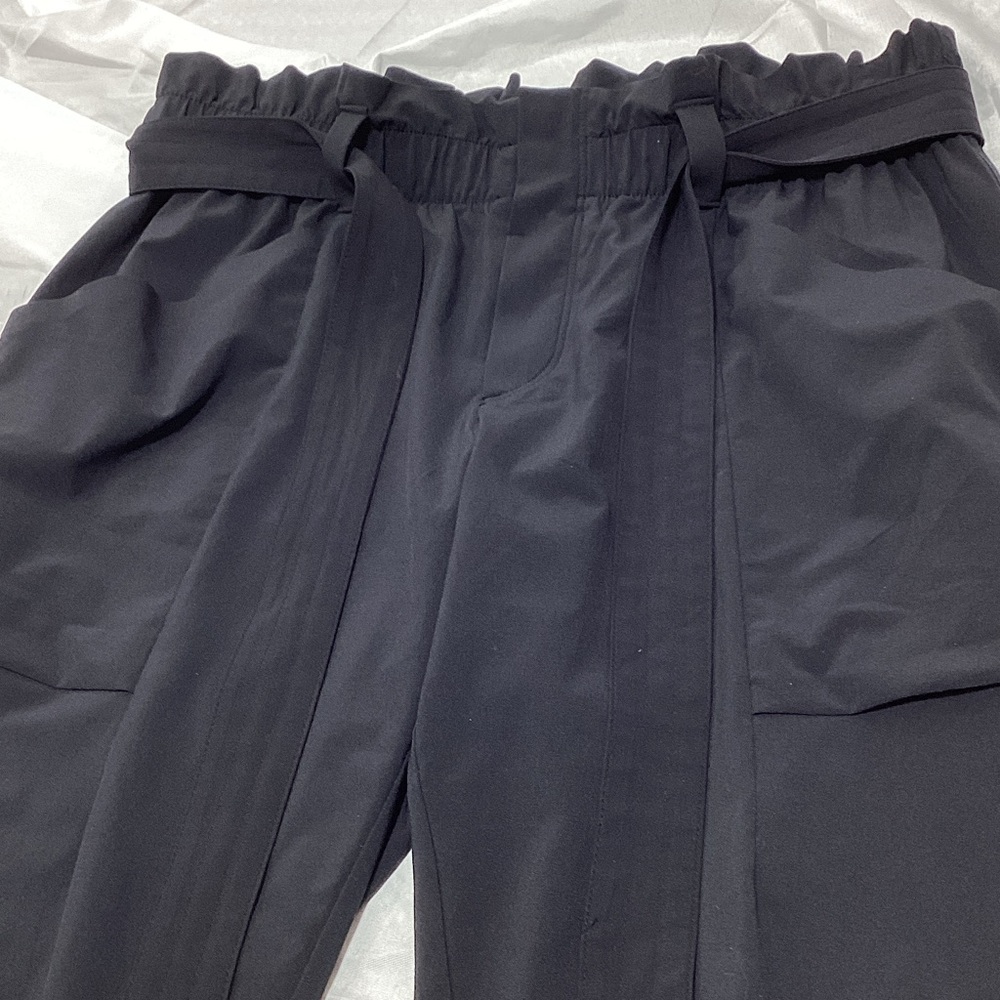 Athleta Black size 10 tie belt Pants - Picture 4 of 13